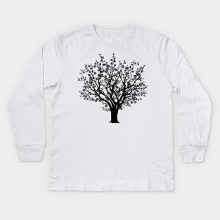 Tree Silhouette Kids Long Sleeve T-Shirt